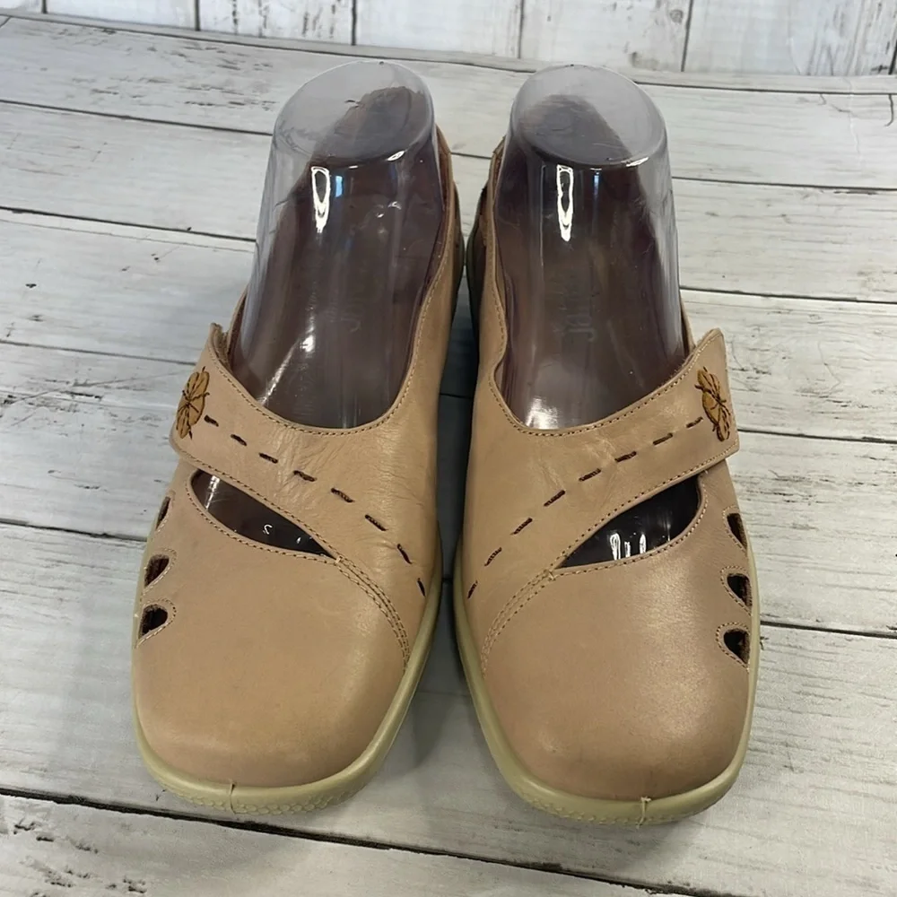 Hotter Made in England Bliss Mary Jane Tan Leather Comfort Shoes